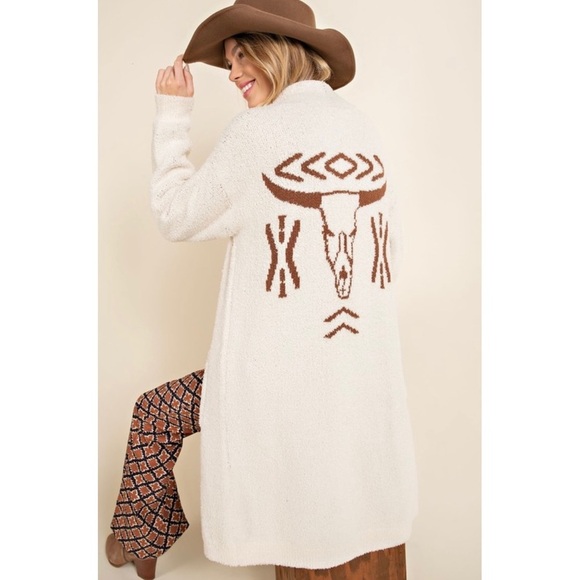 Western/Aztec Midi Cardigan/Coat! SO SOFT and COZY! - Picture 5 of 9